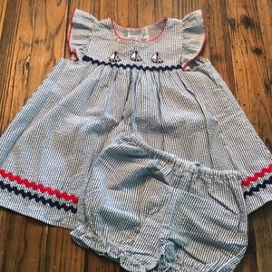 Sear sucker nautical dress